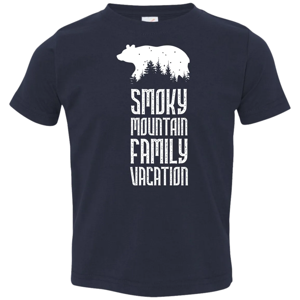Smoky Mountain Family Vacation Bear (White) - Toddler T-Shirt