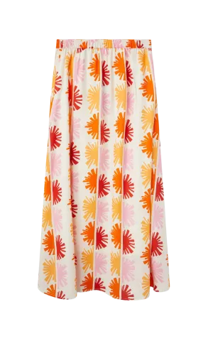 Solei Print Midi Skirt