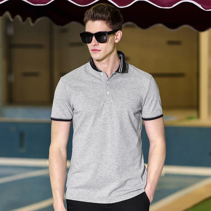 Solid Gray   100% cotton Top Quality Regular Polo Shirt