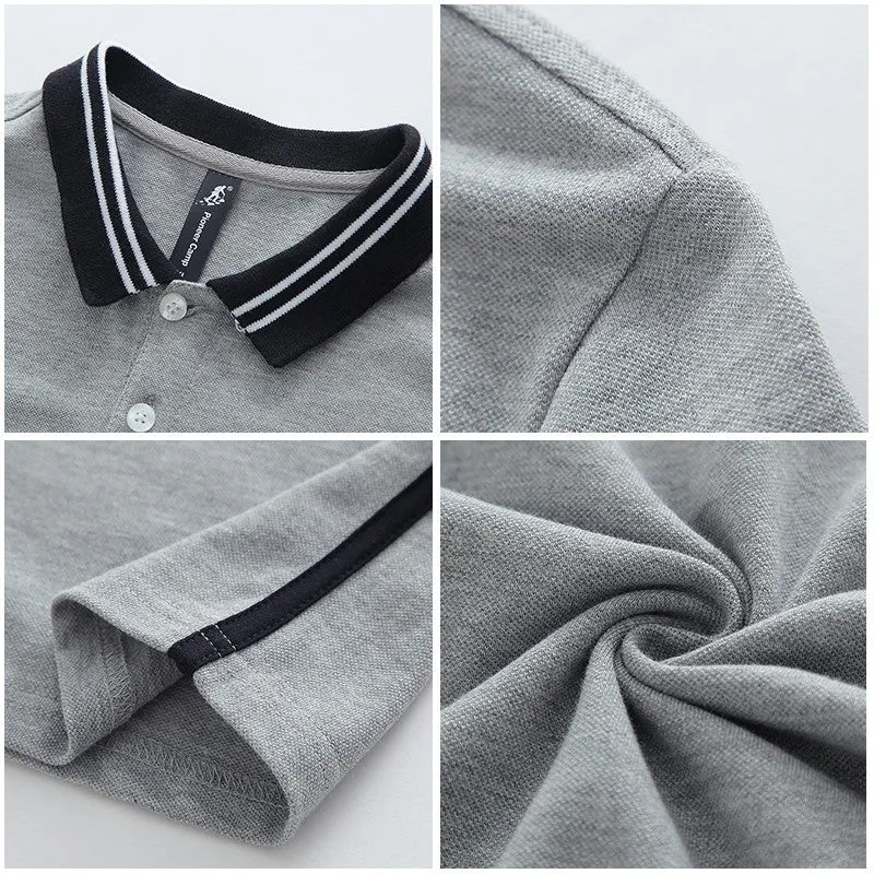 Solid Gray   100% cotton Top Quality Regular Polo Shirt