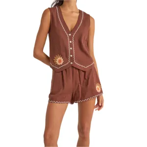 Solis Embroidered Short