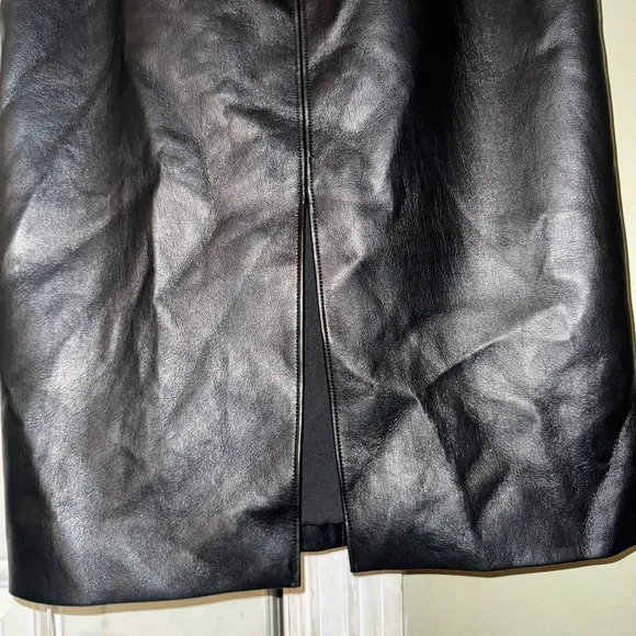 Sophie Rue NWT Bridget Faux Leather Midi Pencil Skirt Small