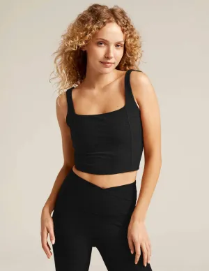 Spacedye Impress Cropped Tank by Beyond Yoga | Darkest Night