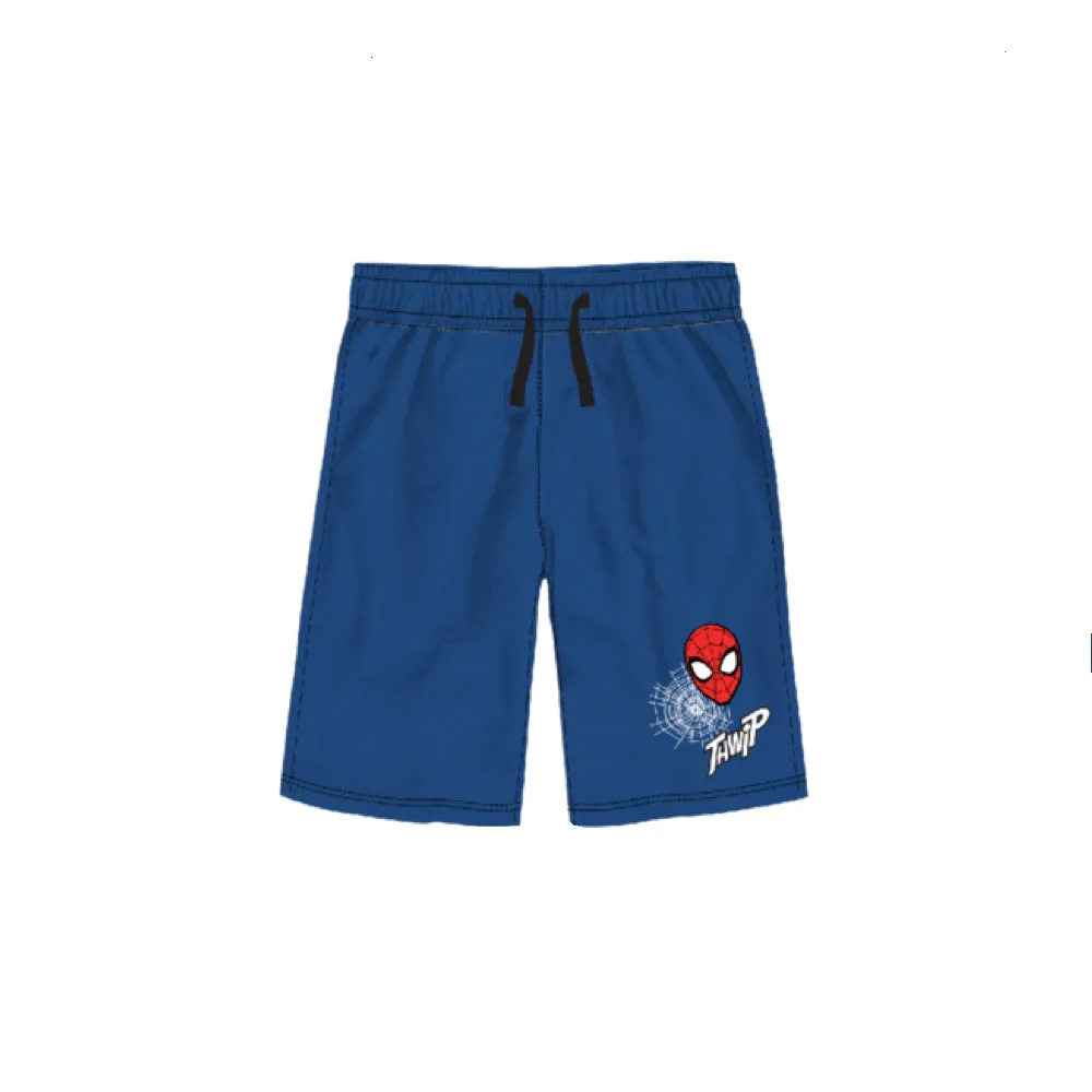 Spider-Man Boys Cosplay Hooded Short Sleeve T-Shirt and Short Set 2pc Red