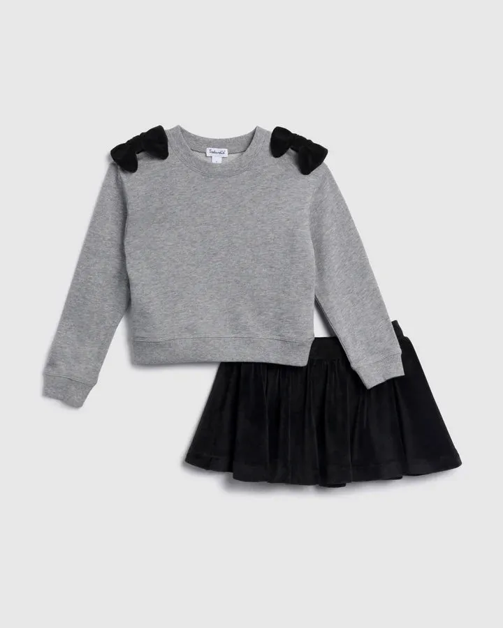 Splendid Toddler Girl Bow Skirt Set