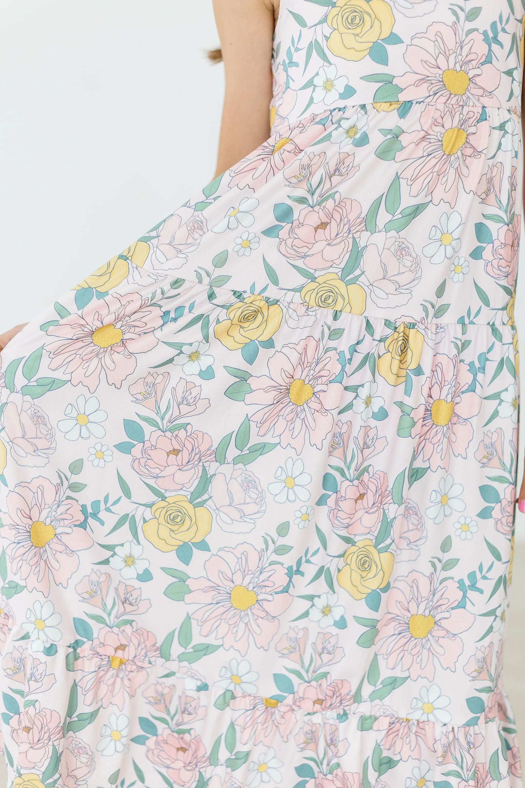 Spring Breeze Ruffle Maxi Dress