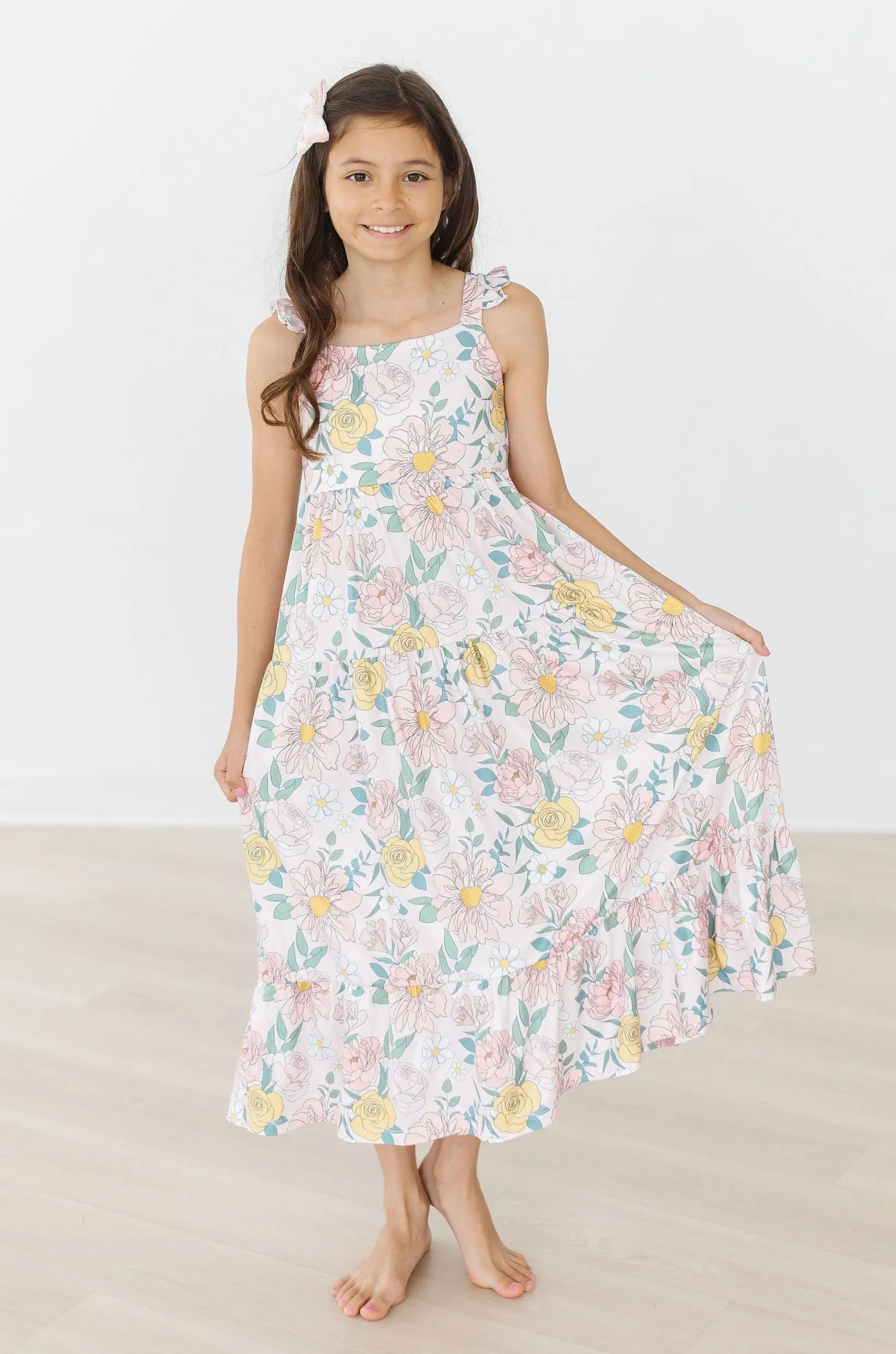 Spring Breeze Ruffle Maxi Dress