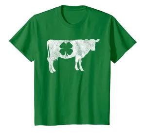 St. Patrick's Day Cow Shamrock Clover Irish Men Women Gift T-Shirt