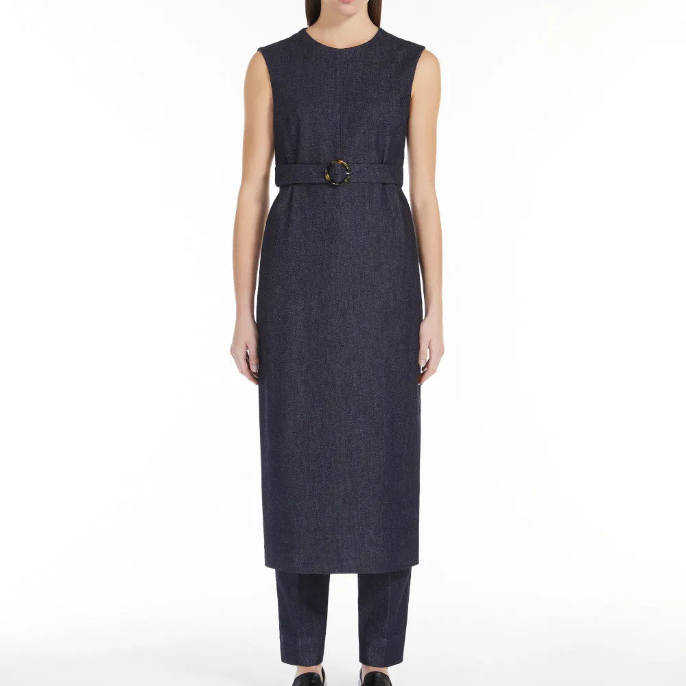 Stretch denim pencil dress