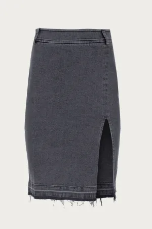 STRETCH DENIM SLIT SKIRT