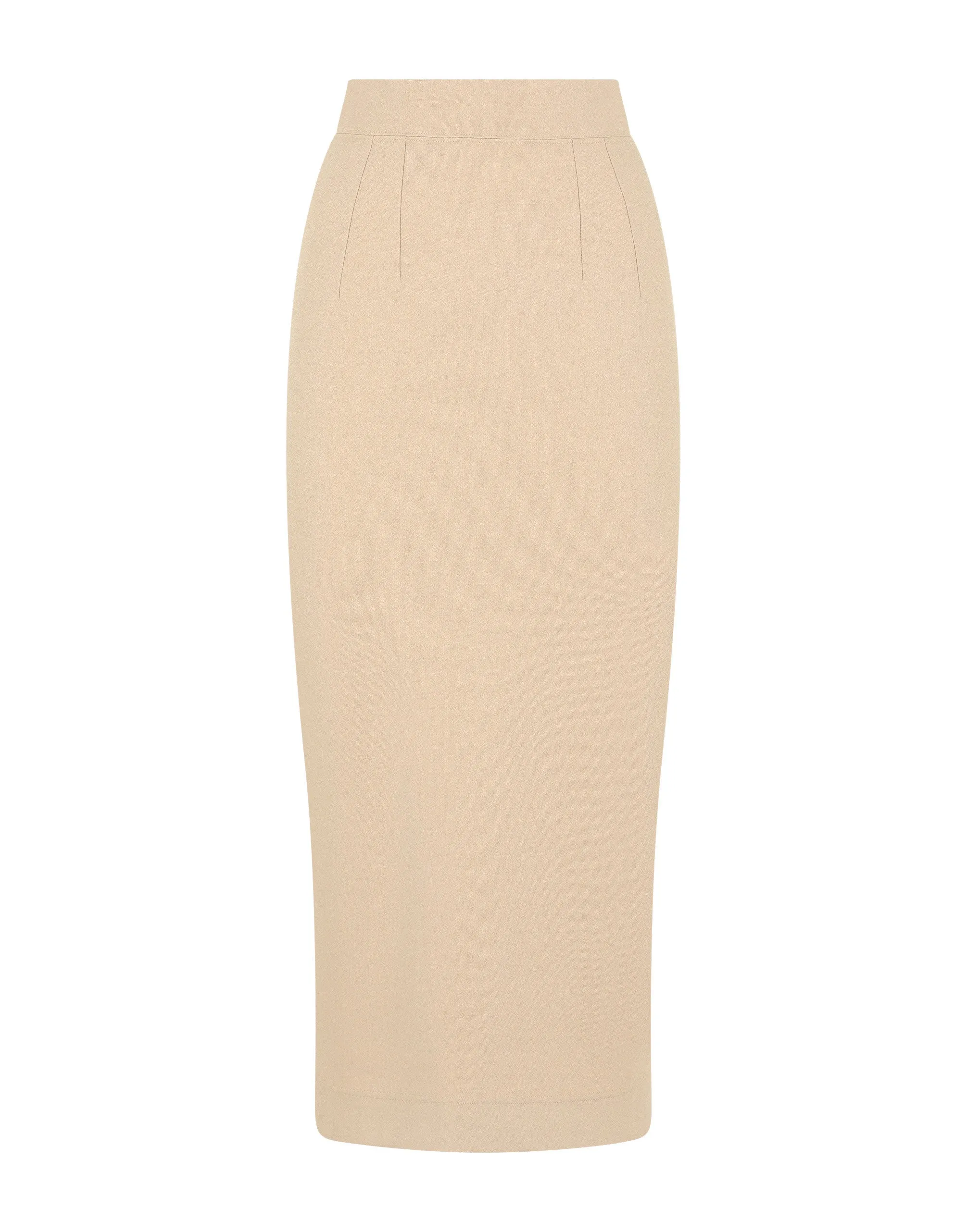 Stretch jersey midi skirt