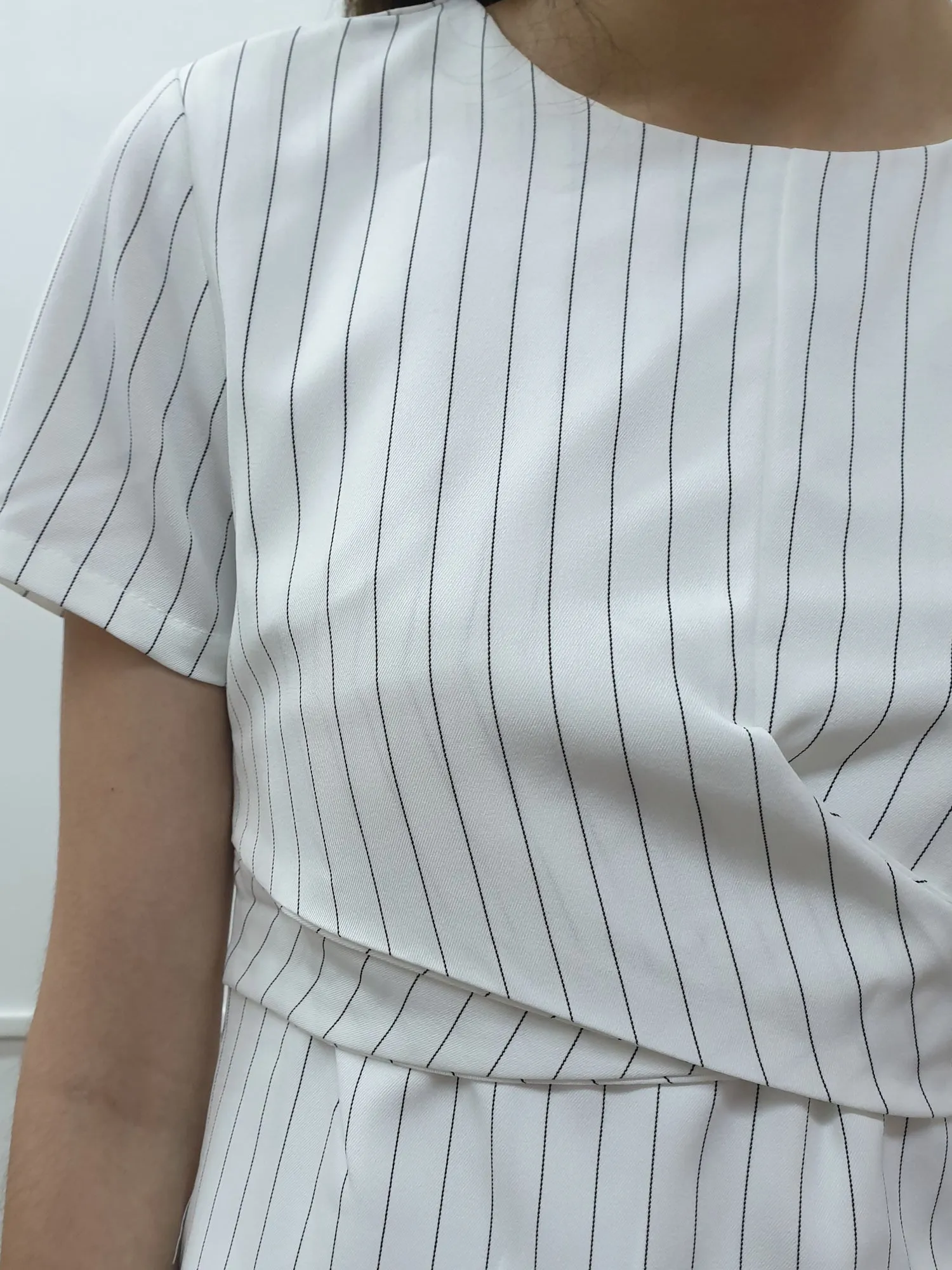 Stripes Cross Front Dress
