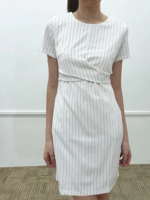 Stripes Cross Front Dress
