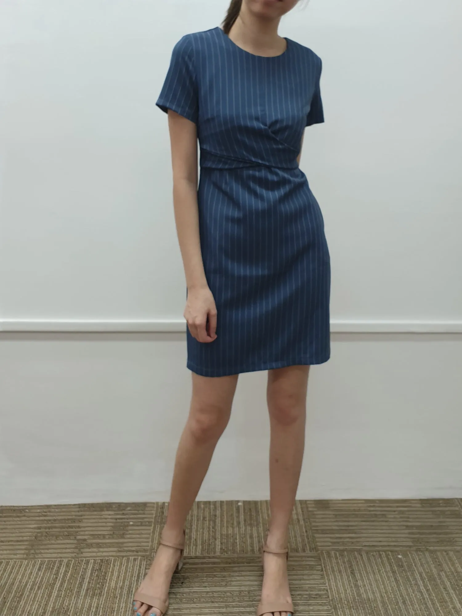 Stripes Cross Front Dress