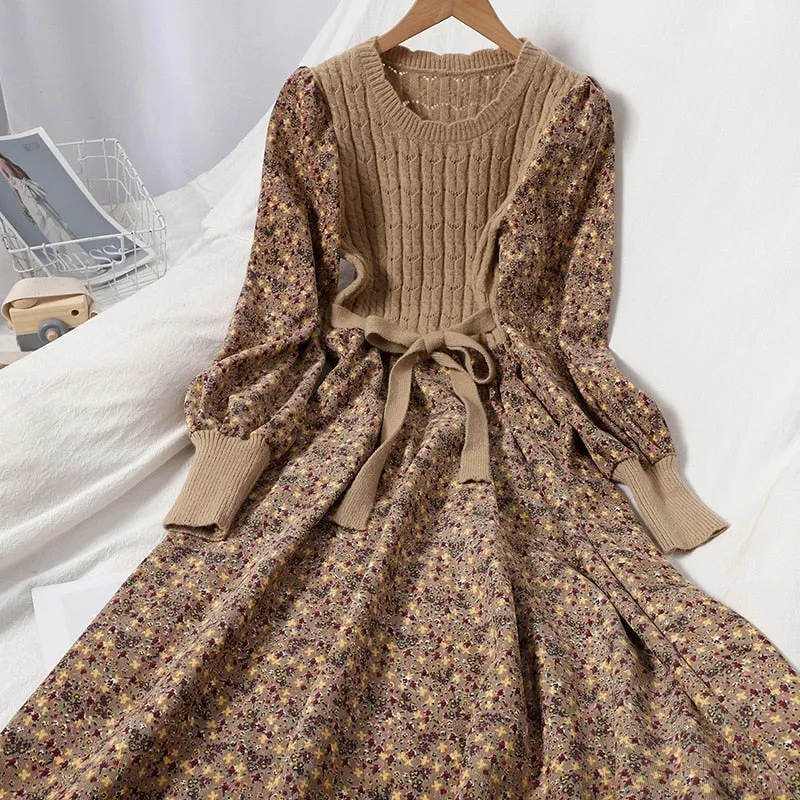 Stylemein - Winter Maxi Dress | Printed Maxi Dress