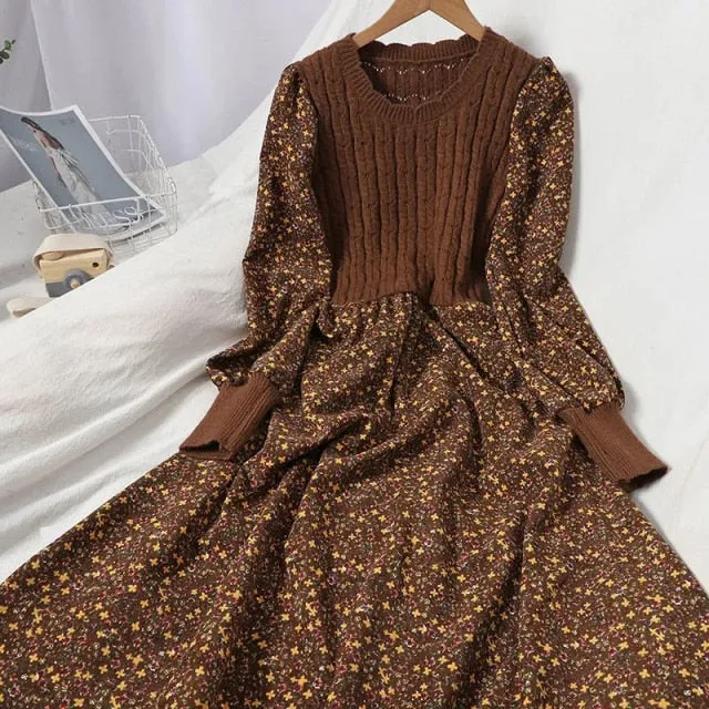 Stylemein - Winter Maxi Dress | Printed Maxi Dress