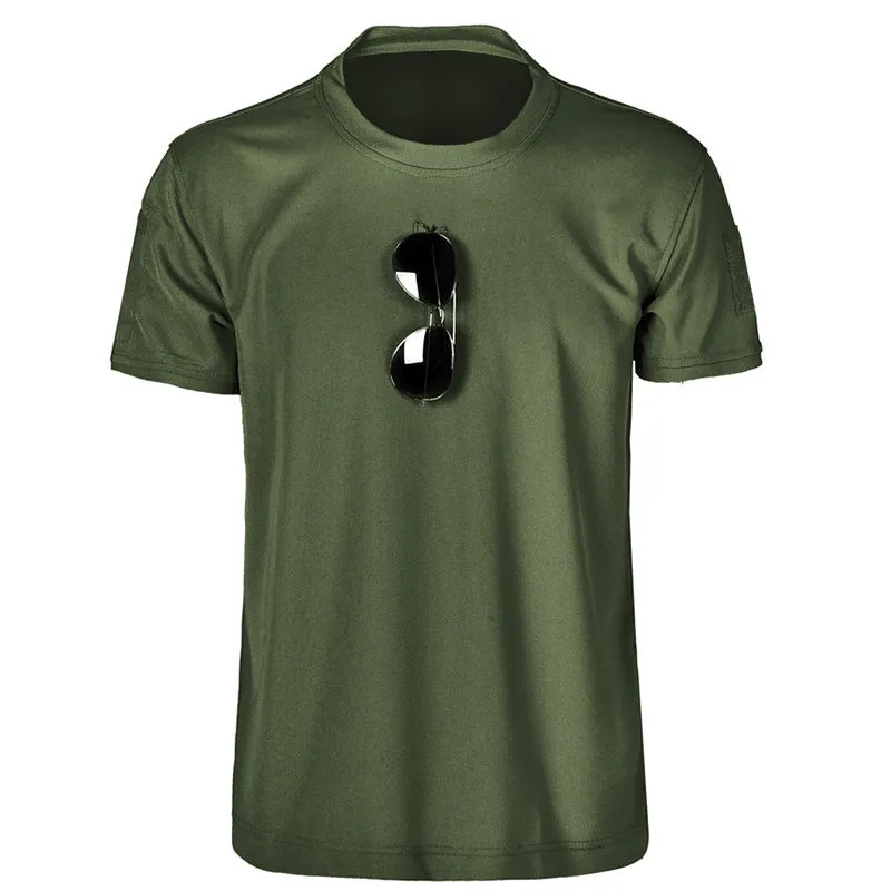 Summer Quick Drying T-shirt lapel Multi-functional Tactical Loose moisture wicking plus size Breathable athletic tees shirts