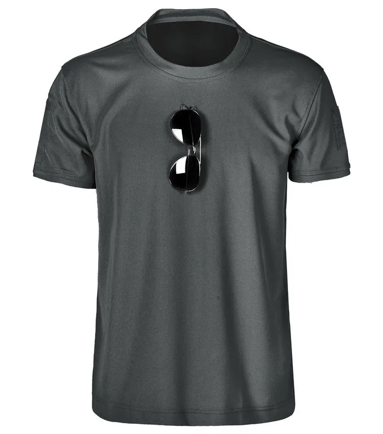 Summer Quick Drying T-shirt lapel Multi-functional Tactical Loose moisture wicking plus size Breathable athletic tees shirts