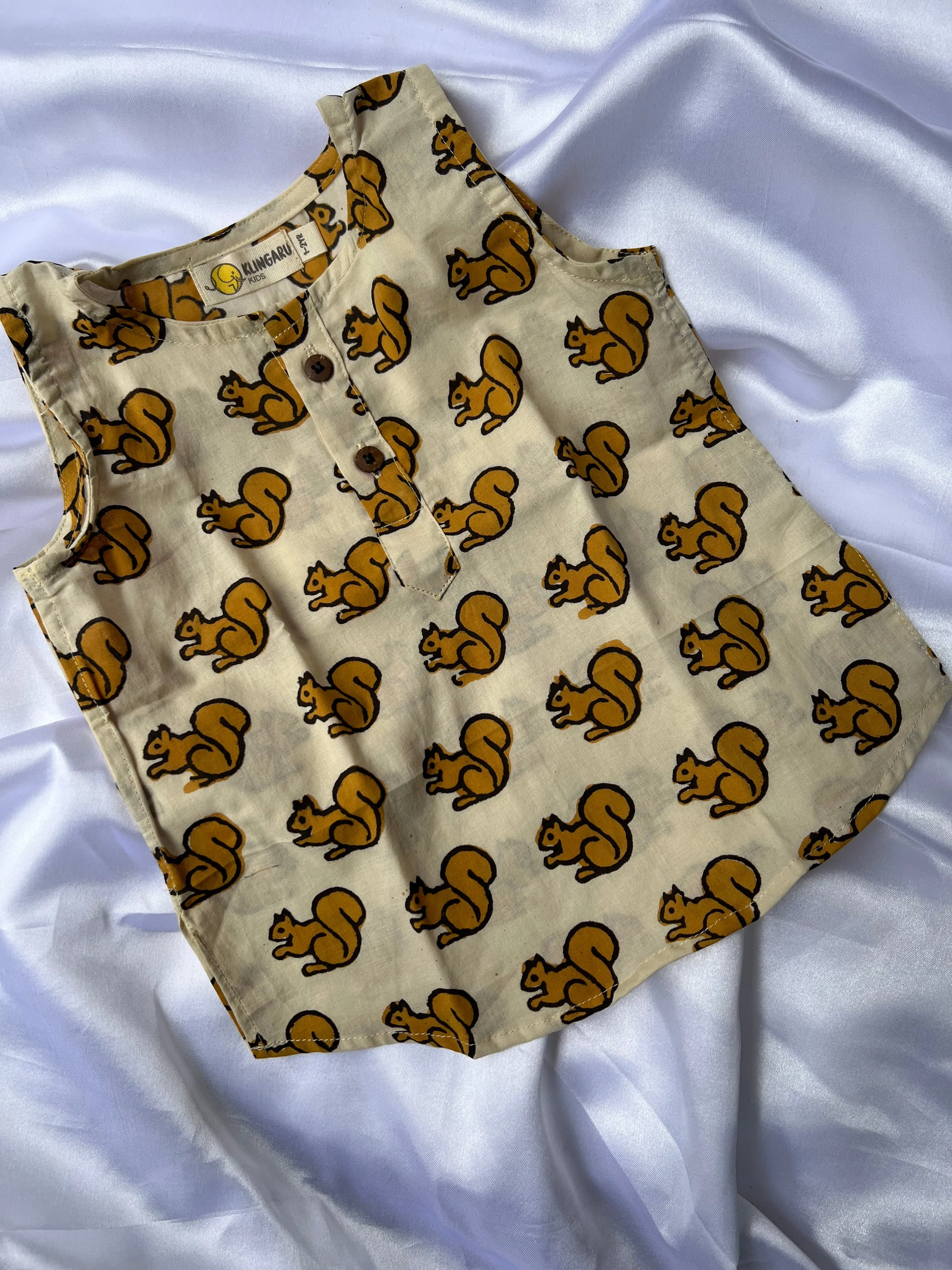 Summer Sleeveless Unisex Short Kurtas- Multiple Prints