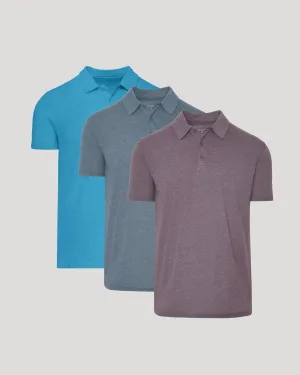 Summer Storm Short Sleeve Classic Polo 3-Pack