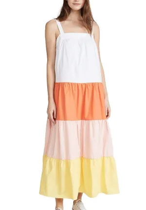 Sunny Color Block Maxi Dress