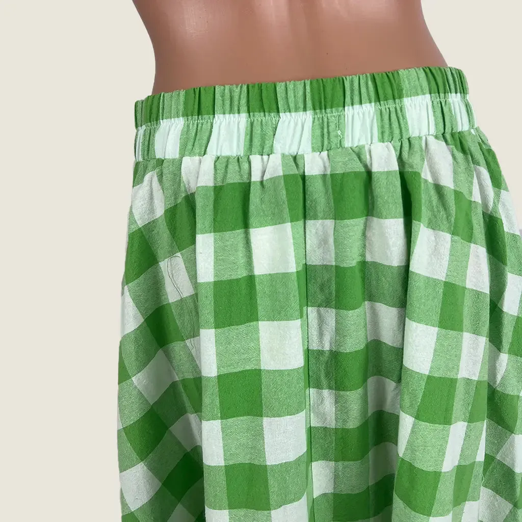 Sunny Girl Checkered Maxi Circle Skirt