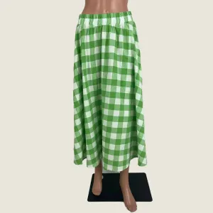 Sunny Girl Checkered Maxi Circle Skirt