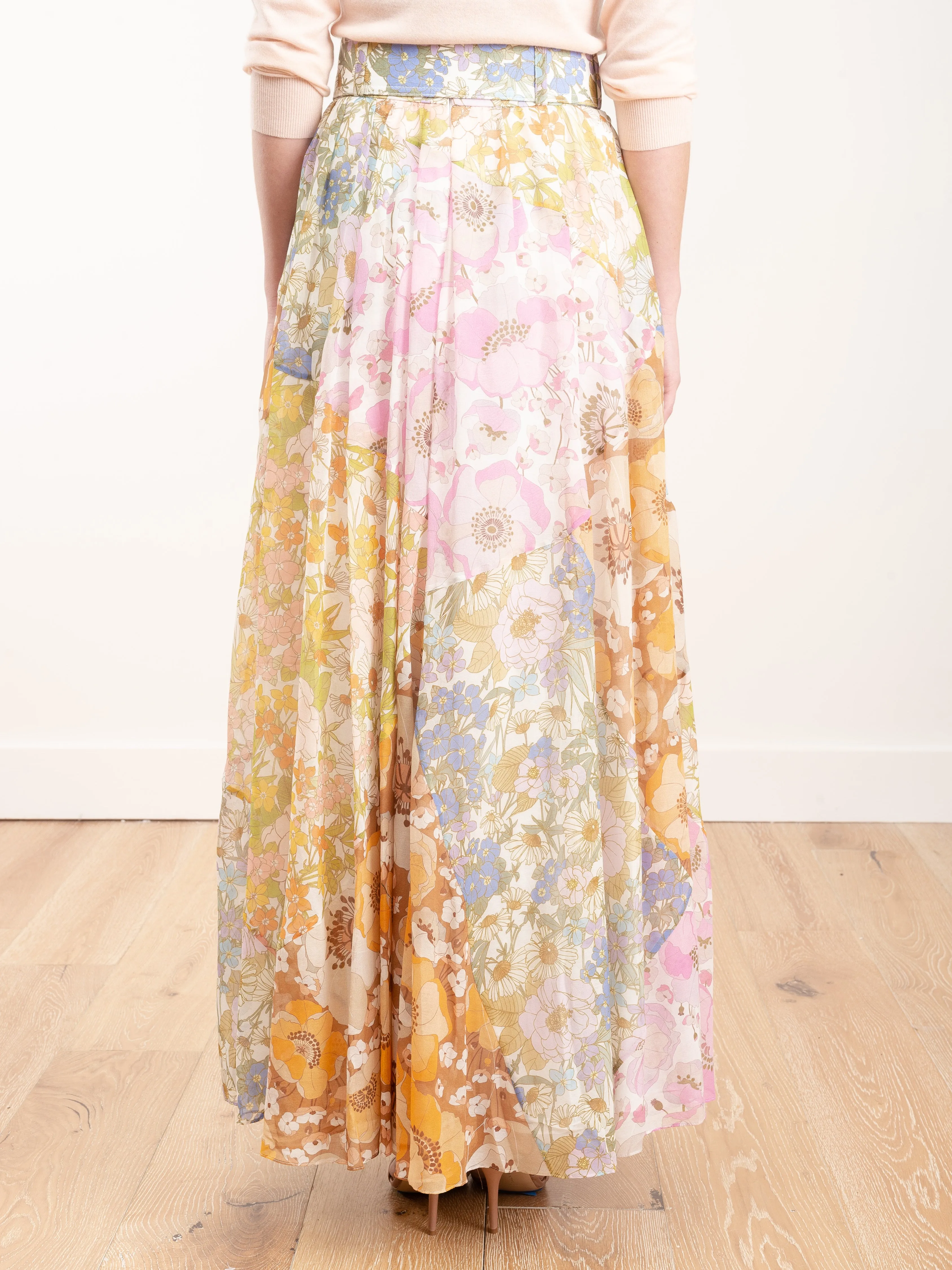 super eight maxi skirt - mixed floral