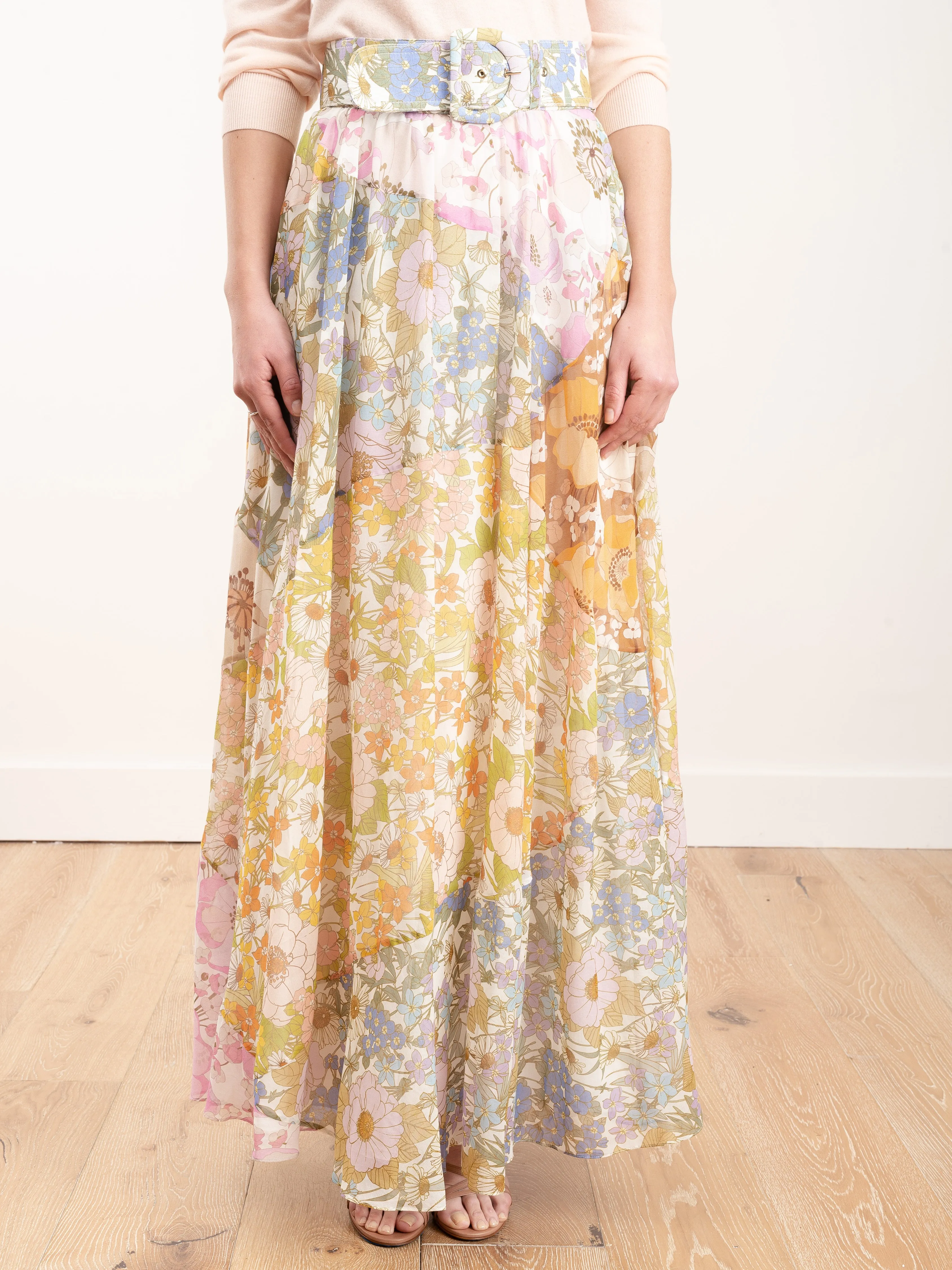 super eight maxi skirt - mixed floral