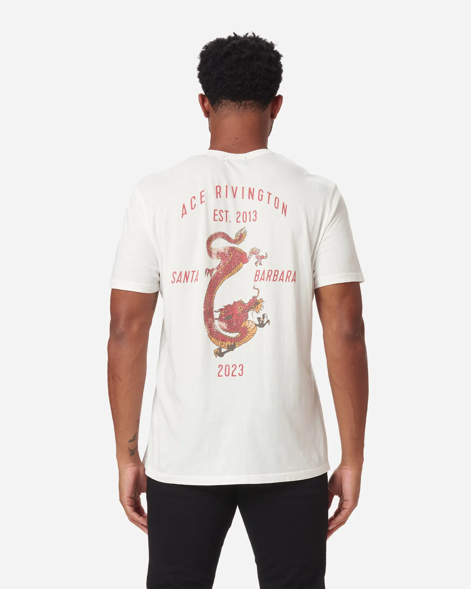 Supima Tee - Crewneck SS - Ace Dragon Chalk