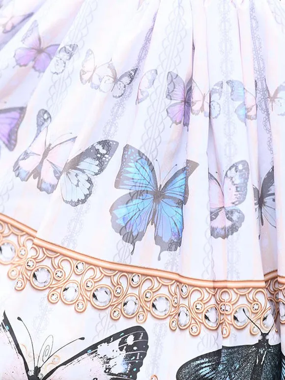 Sweet Lolita SK Lace As Image Butterfly Pattern Lolita Skirts