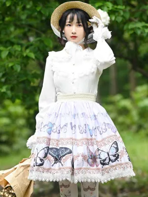 Sweet Lolita SK Lace As Image Butterfly Pattern Lolita Skirts