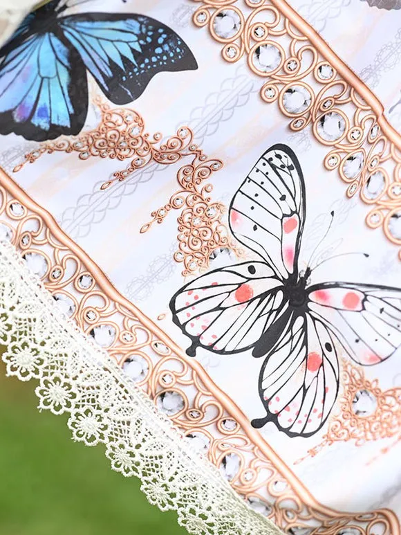 Sweet Lolita SK Lace As Image Butterfly Pattern Lolita Skirts