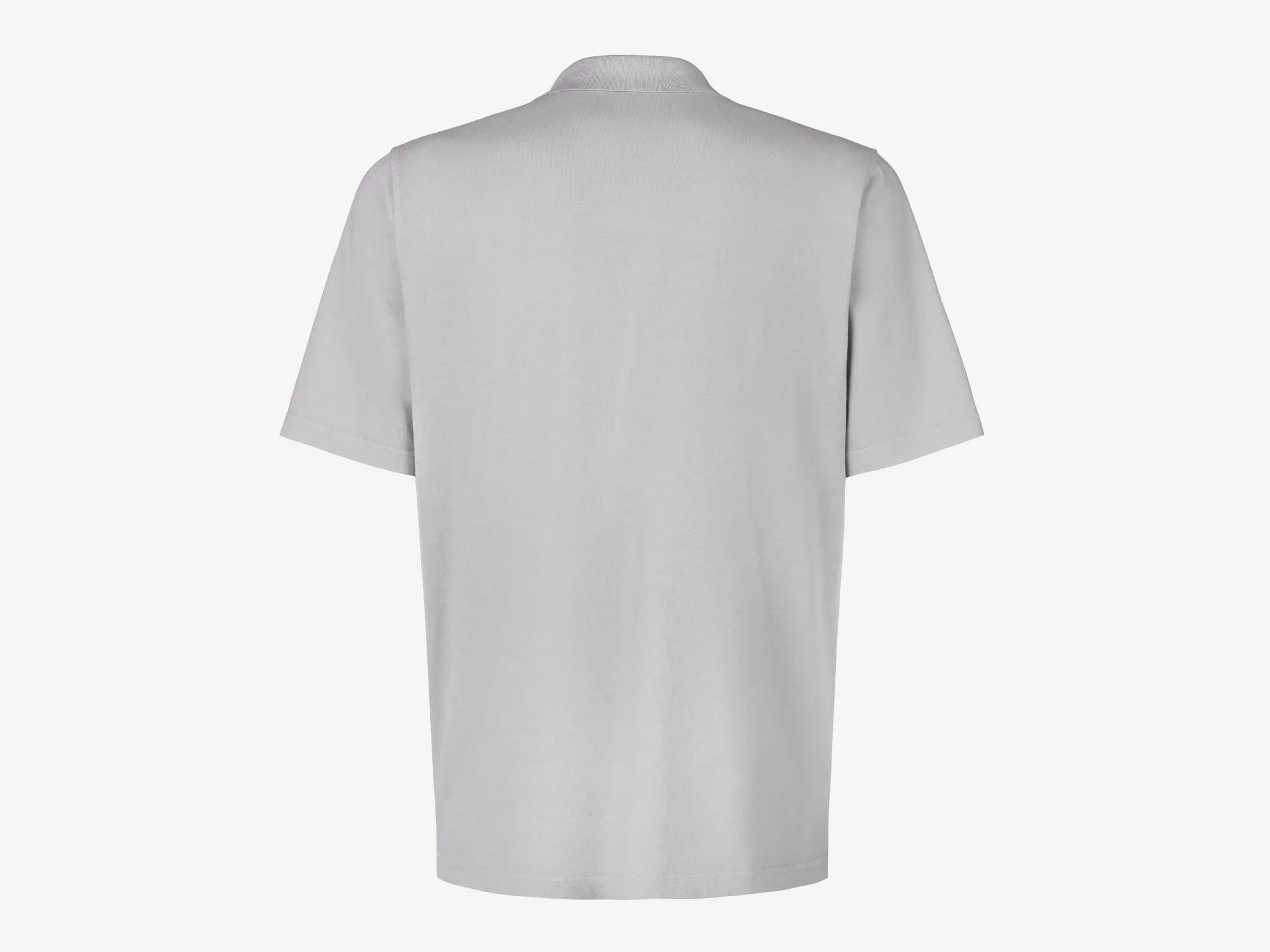 T-Shirt Crew Cotton Polo T Shirt - Pearl Grey