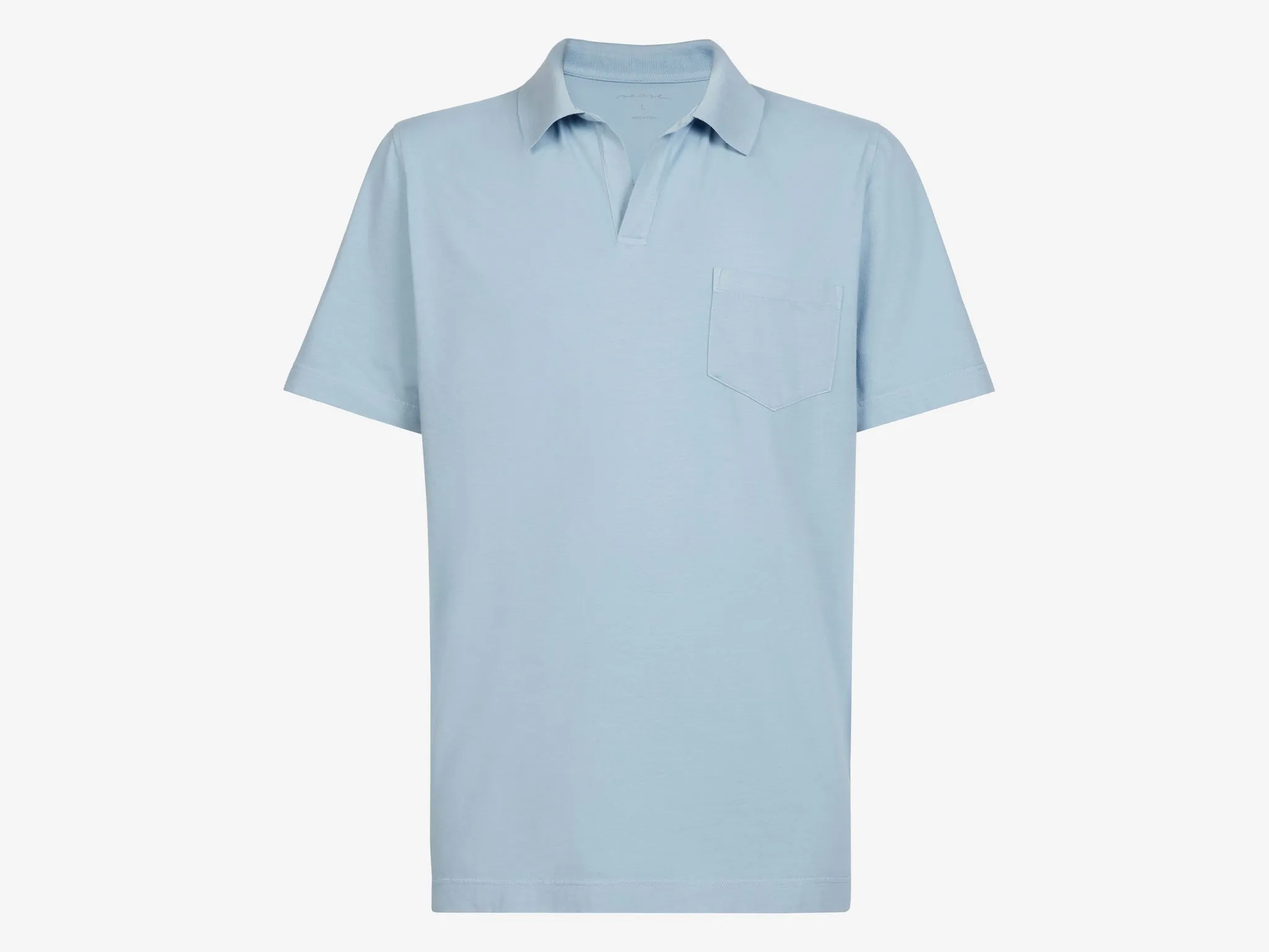 T-Shirt Crew Cotton Polo T Shirt - Sky Blue