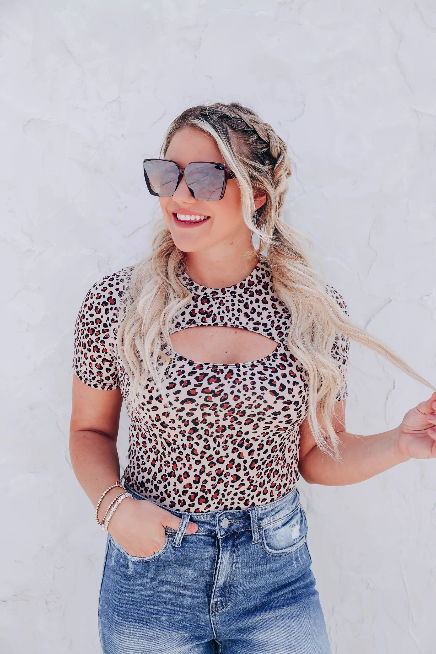 Tamara Cutout Leopard Print Bodysuit