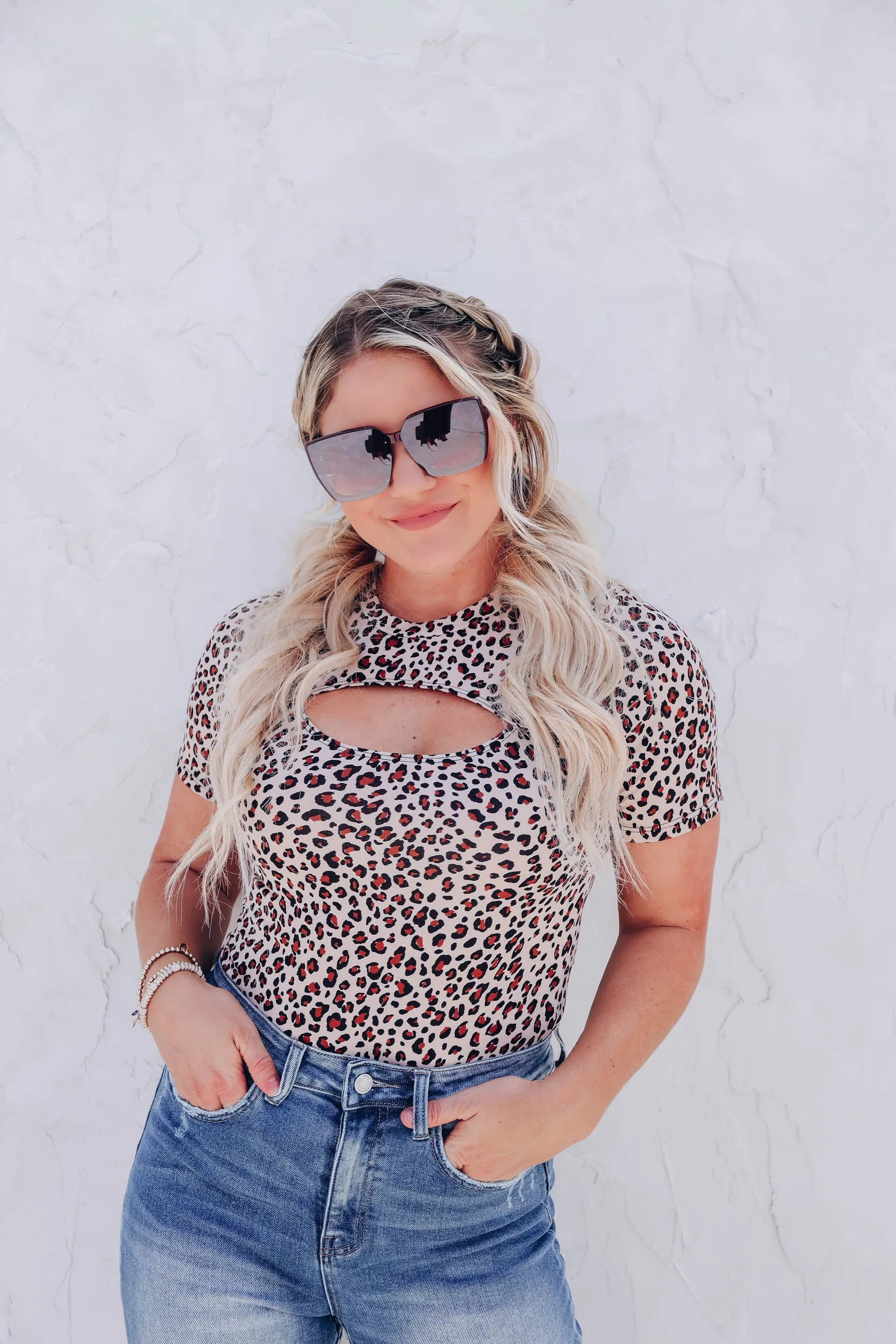 Tamara Cutout Leopard Print Bodysuit