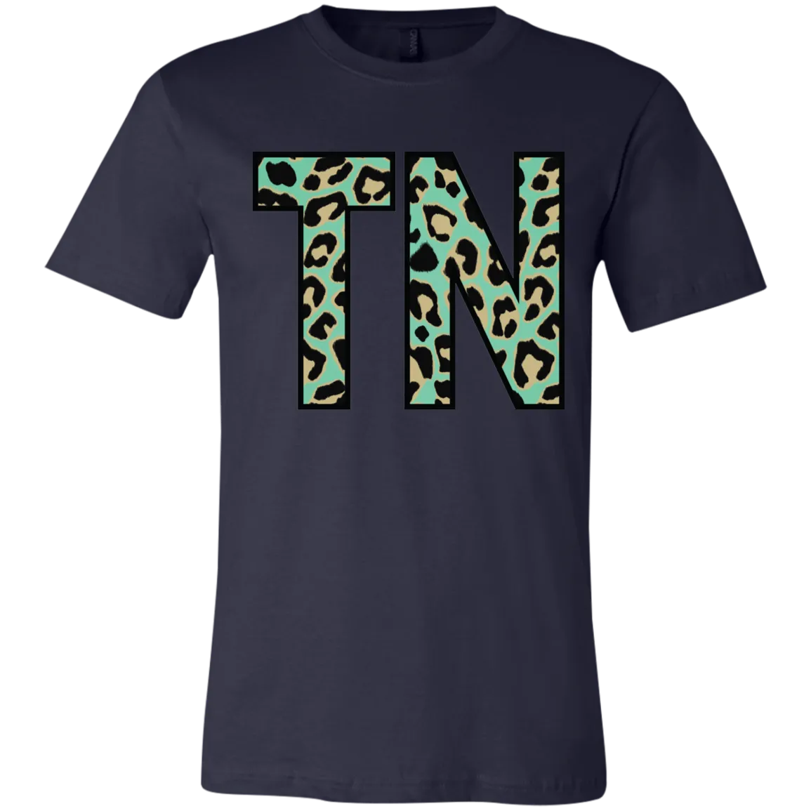 Teal Leopard Tennessee Bella Canvas Tee – Bold and Stylish Tennessee Pride