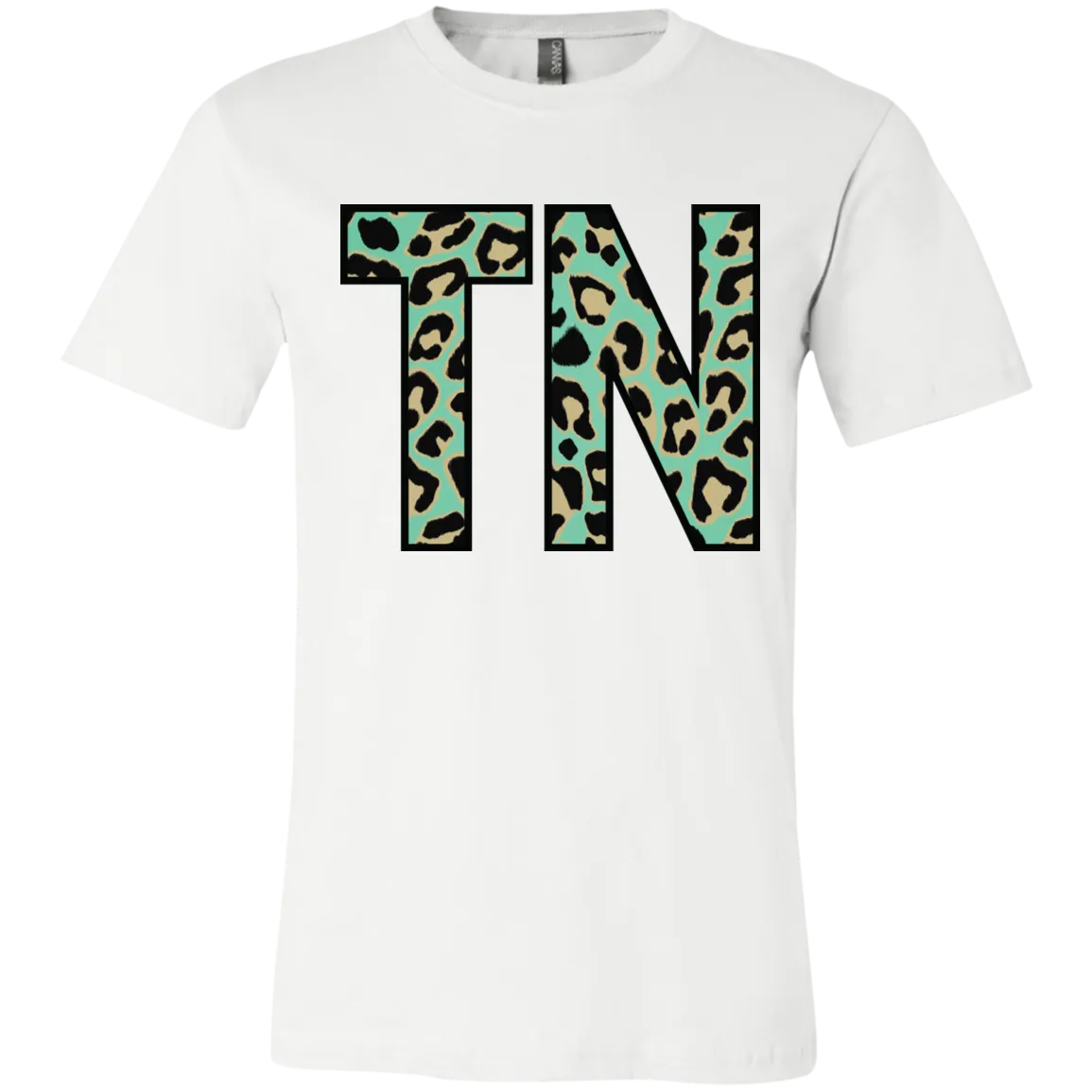 Teal Leopard Tennessee Bella Canvas Tee – Bold and Stylish Tennessee Pride