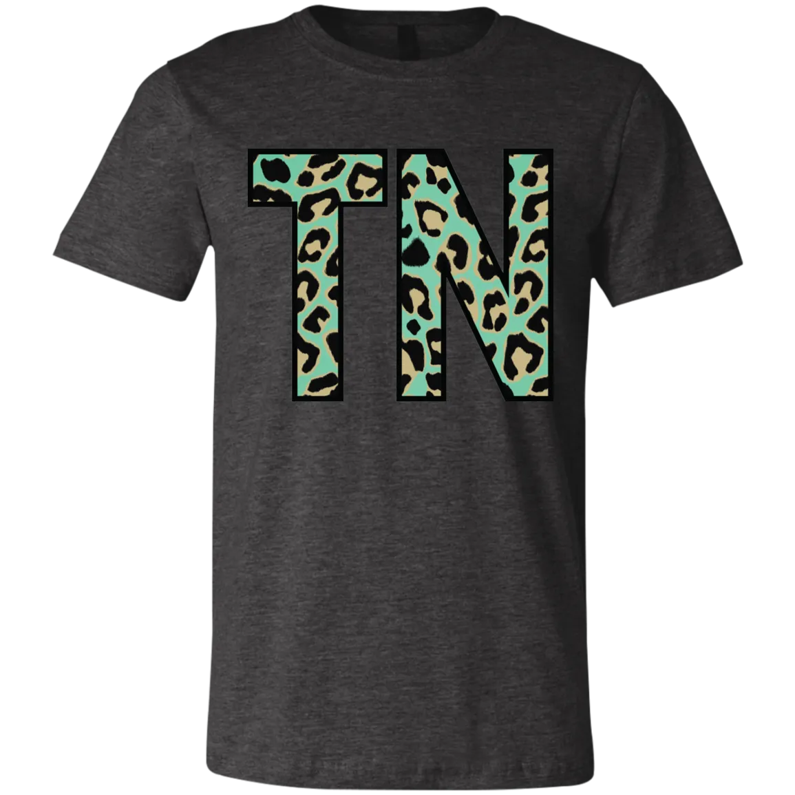 Teal Leopard Tennessee Bella Canvas Tee – Bold and Stylish Tennessee Pride