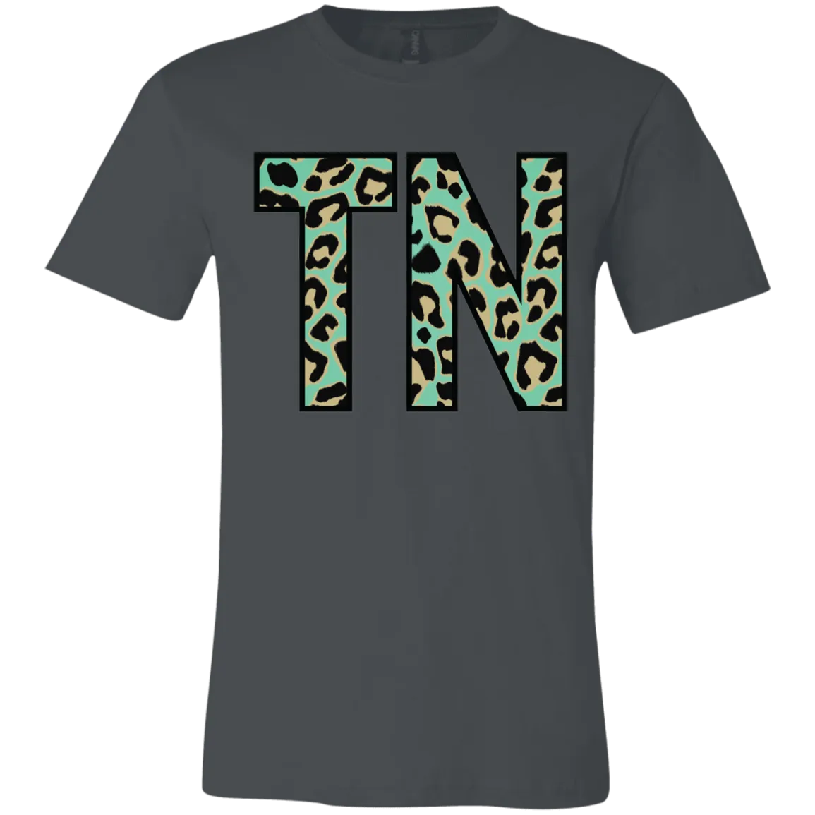 Teal Leopard Tennessee Bella Canvas Tee – Bold and Stylish Tennessee Pride