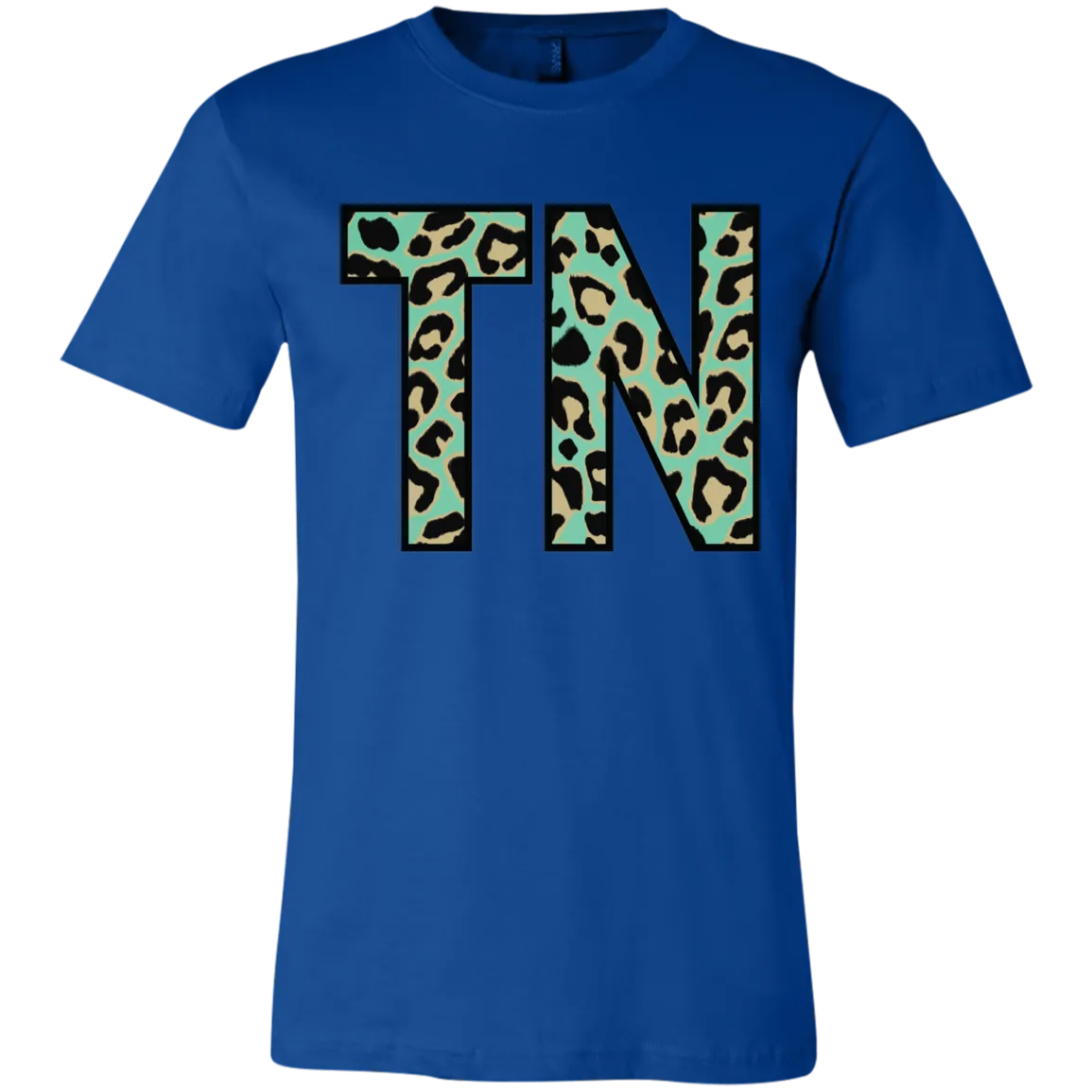 Teal Leopard Tennessee Bella Canvas Tee – Bold and Stylish Tennessee Pride