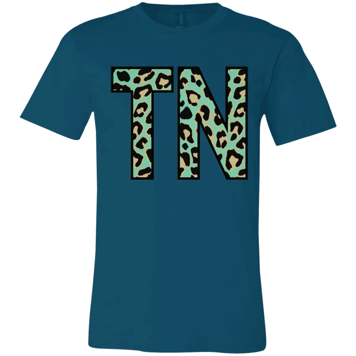 Teal Leopard Tennessee Bella Canvas Tee – Bold and Stylish Tennessee Pride