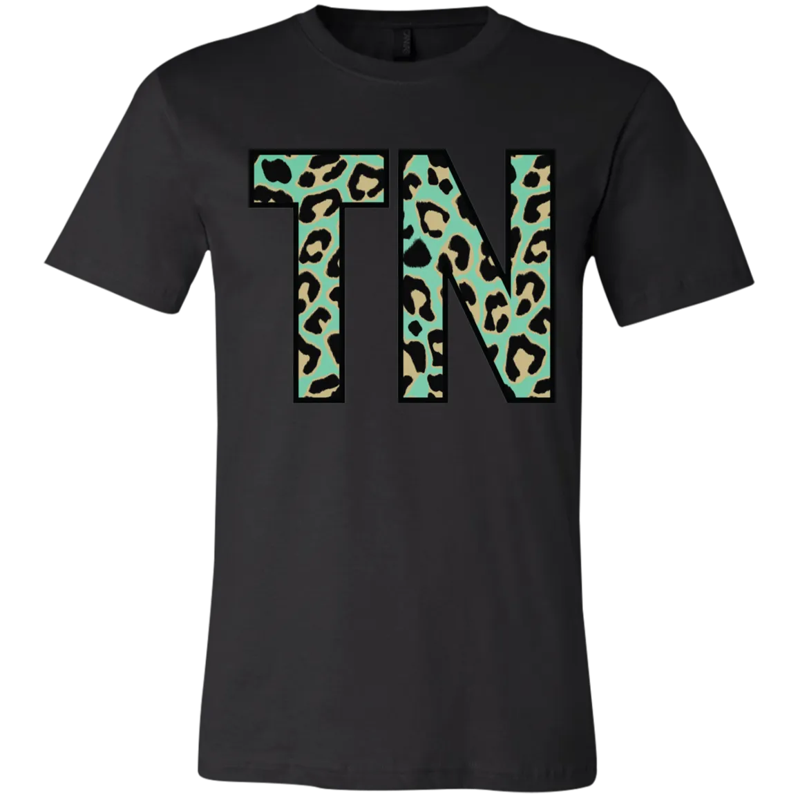 Teal Leopard Tennessee Bella Canvas Tee – Bold and Stylish Tennessee Pride