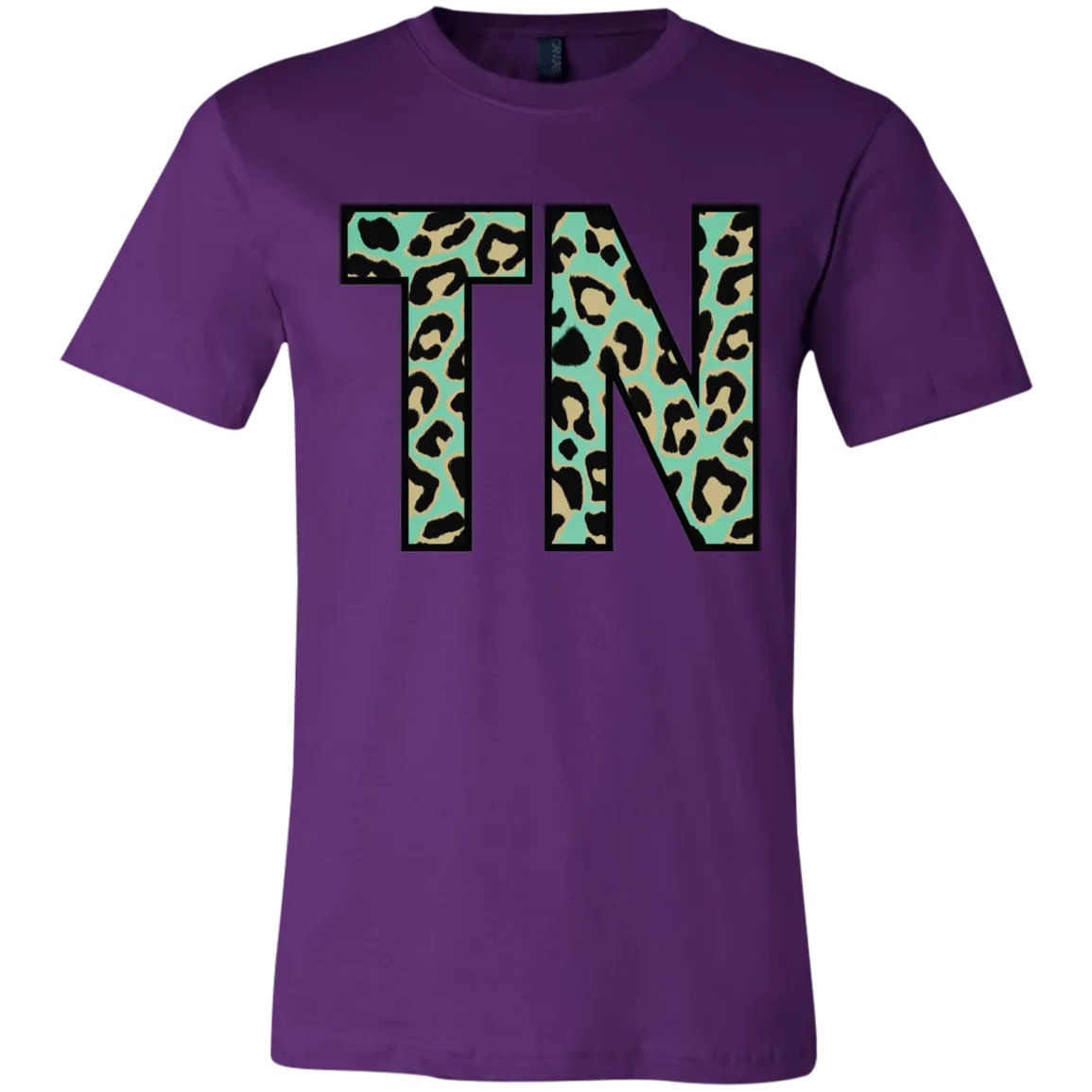 Teal Leopard Tennessee Bella Canvas Tee – Bold and Stylish Tennessee Pride