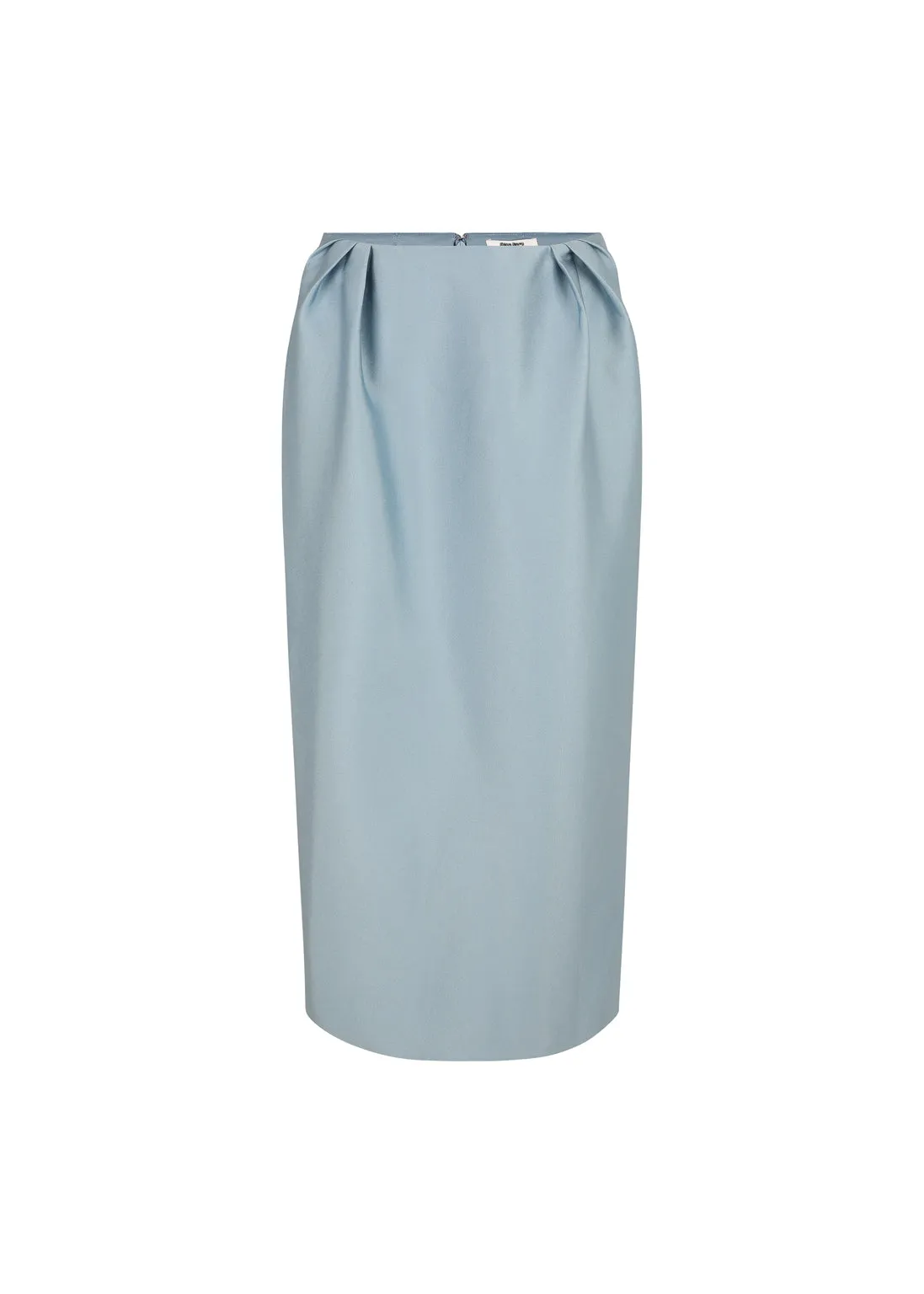 The Tulip Midi Skirt in Dusty Blue