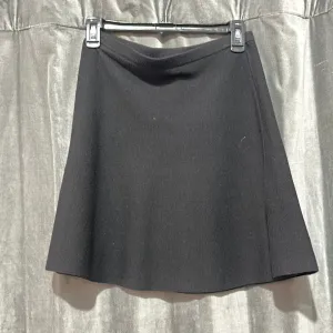 Theory Black Knit Stretch Flare Short Skirt