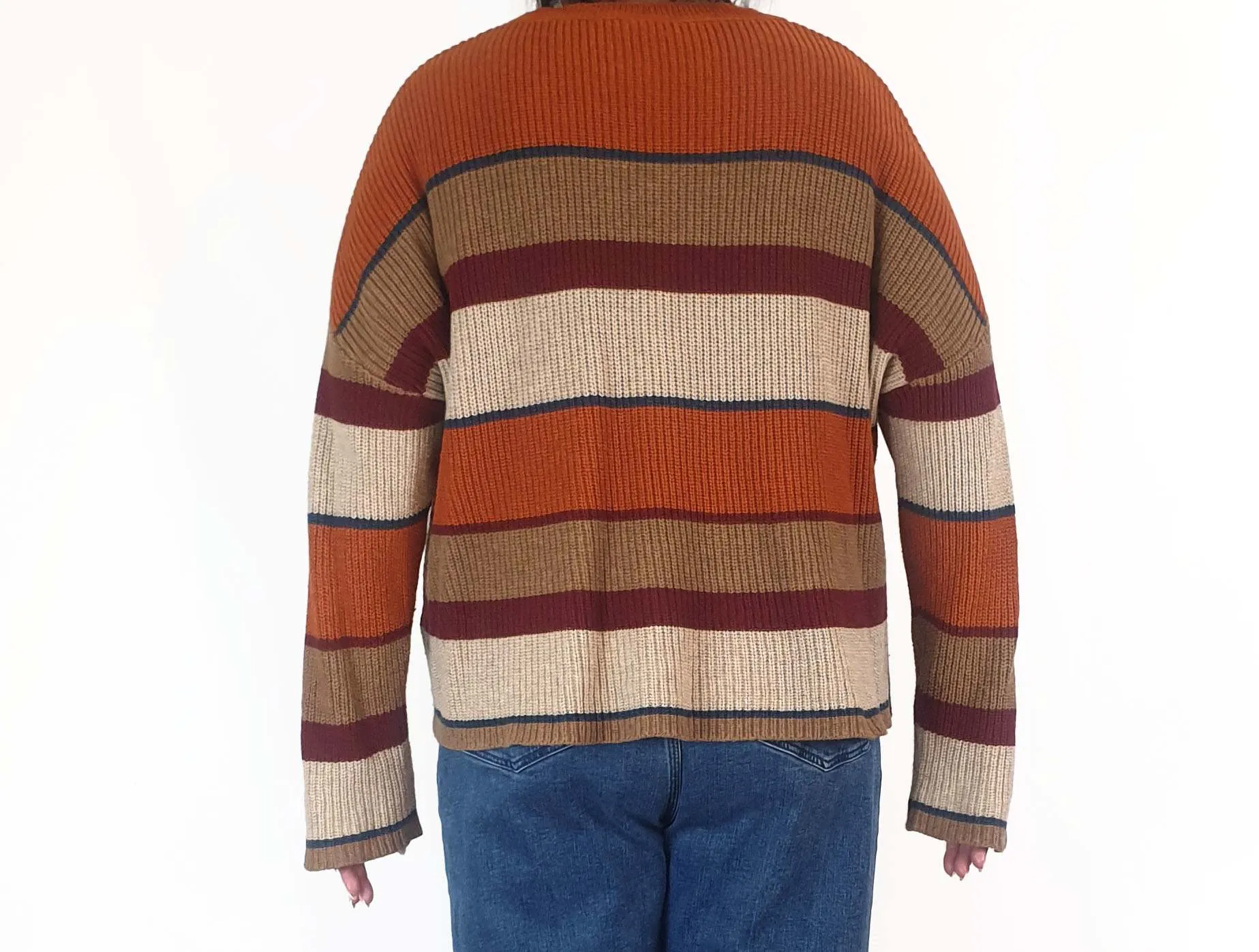 Thought cotton-wool autumnal toned knit jumper size 18