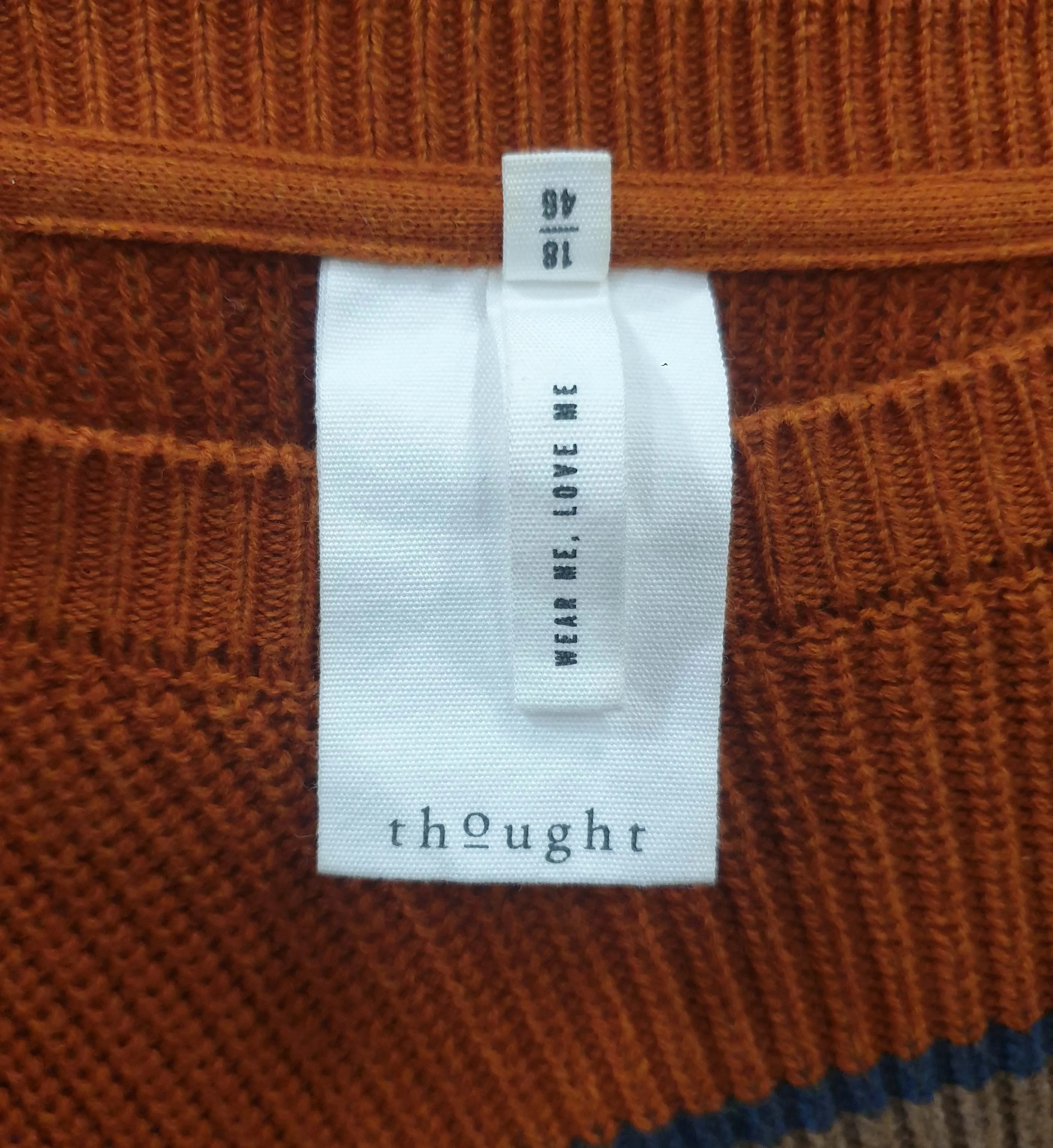 Thought cotton-wool autumnal toned knit jumper size 18
