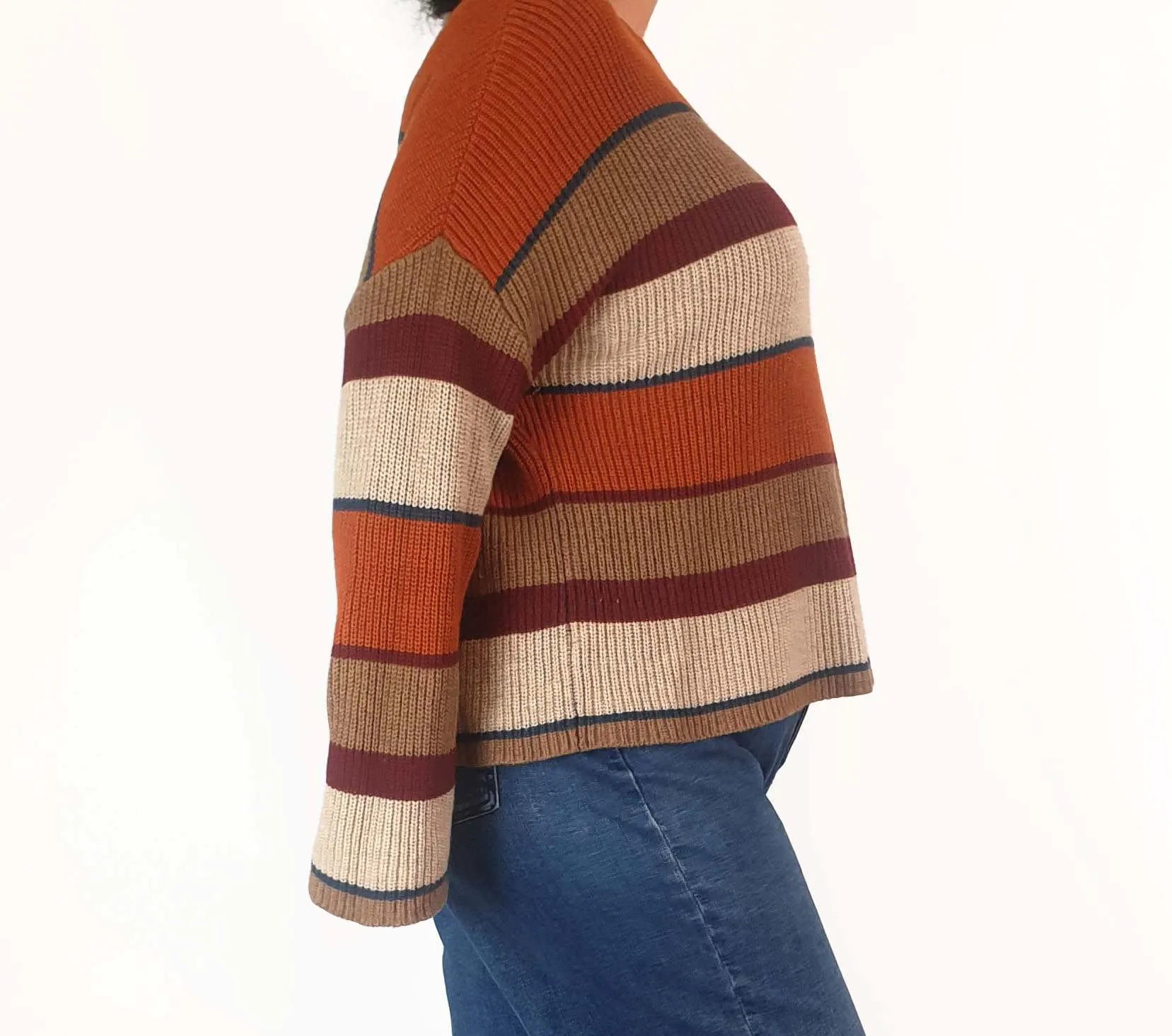 Thought cotton-wool autumnal toned knit jumper size 18